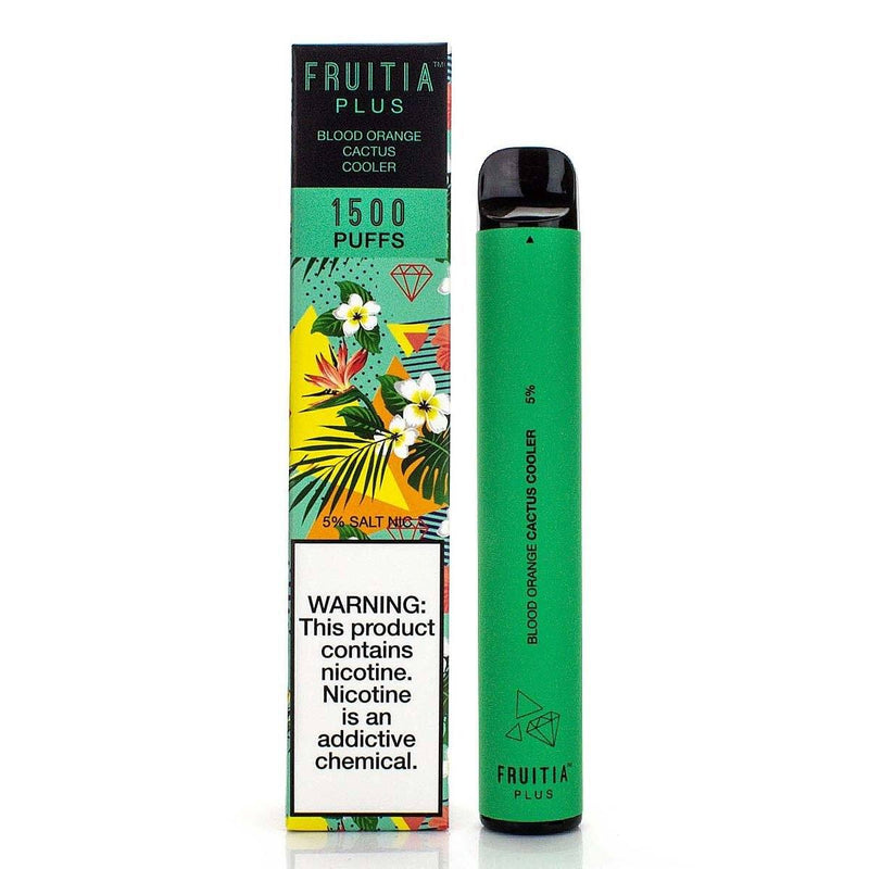 Fruitia Plus Disposable Device - 1500 Puffs blood orange cactus cooler with packaging