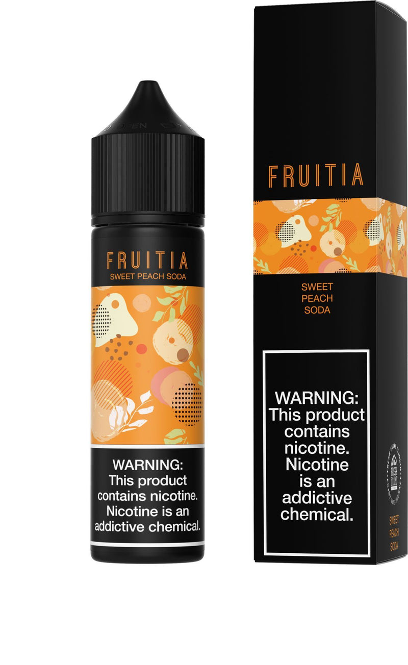 Sweet Peach by Fruitia E-Liquid 60ml with packaging