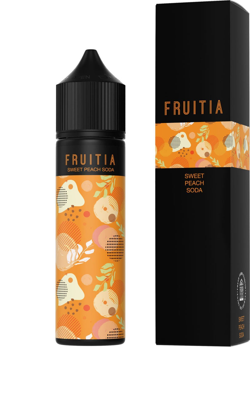  Sweet Peach by Fruitia E-Liquid 60ml with packaging