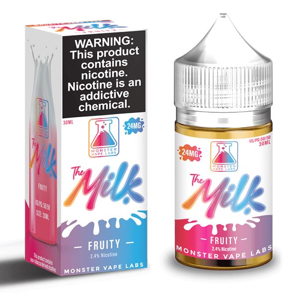 Fruity by The Milk Tobacco-Free Nicotine Salt 30ml with packaging