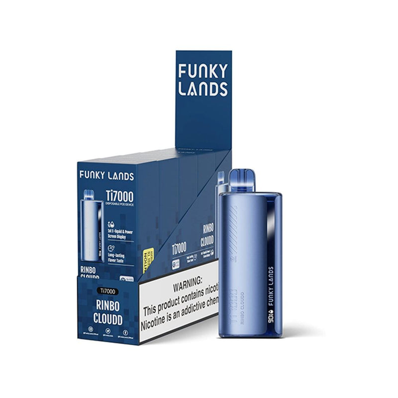 Funky Land Ti7000 Disposable 7000 Puff 12.8mL 40-50mg Rinbo Cloud with Packaging