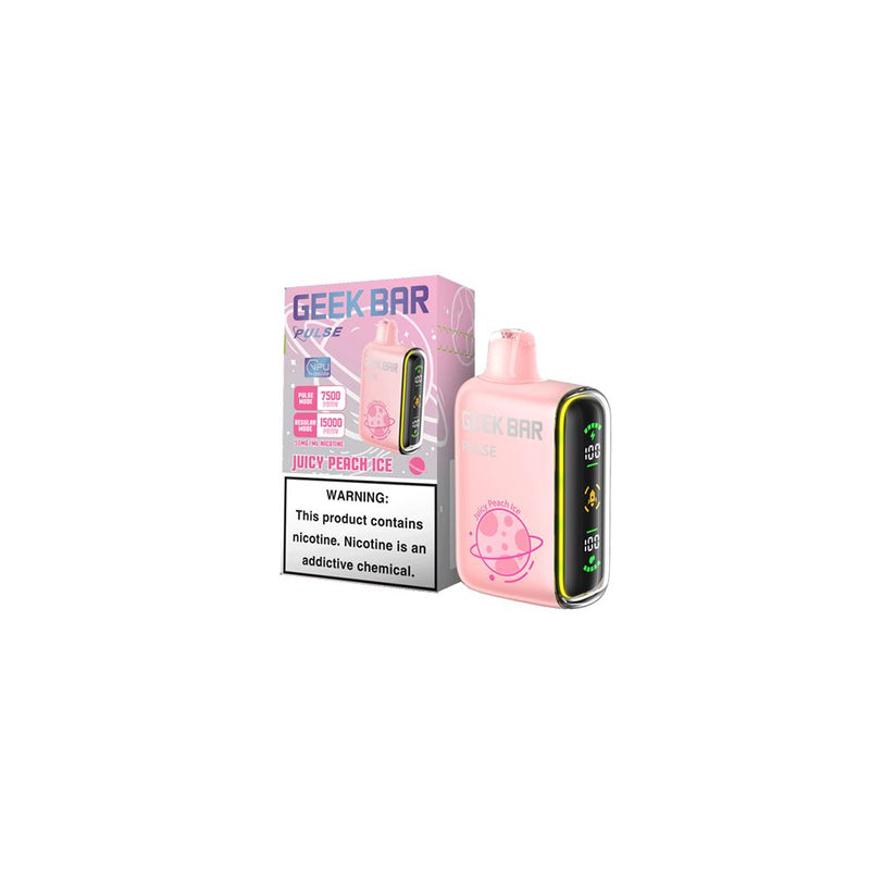 Geek Bar Pulse Disposable 15000 Puffs 16mL 50mg Juicy Pearl Ice with packaging