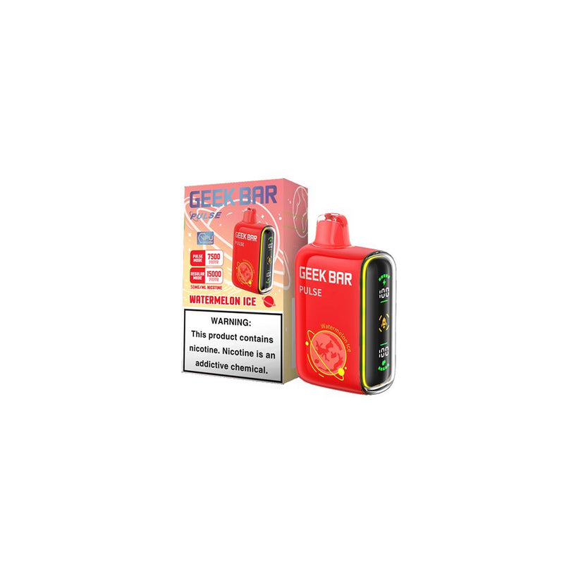 Geek Bar Pulse Disposable 15000 Puffs 16mL 50mg Watermelon Ice with packaging