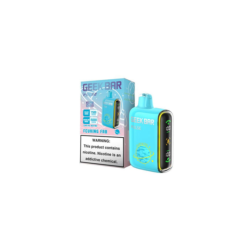 Geek Bar Pulse Disposable 15000 Puffs 16mL 50mg Fucking Fab with packaging