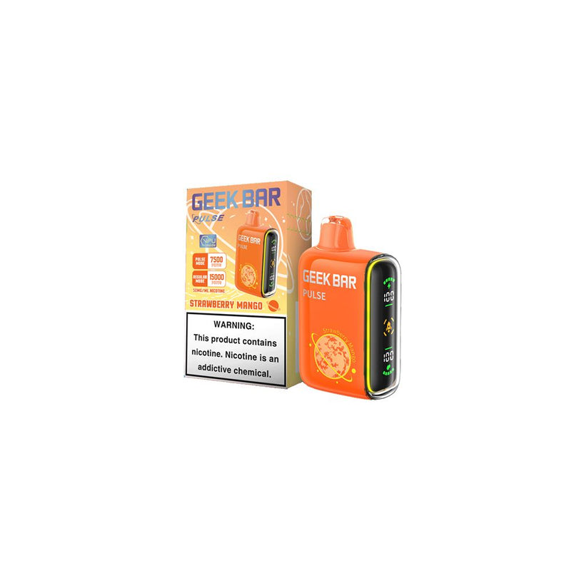 Geek Bar Pulse Disposable 15000 Puffs 16mL 50mg Strawberry Mango with packaging