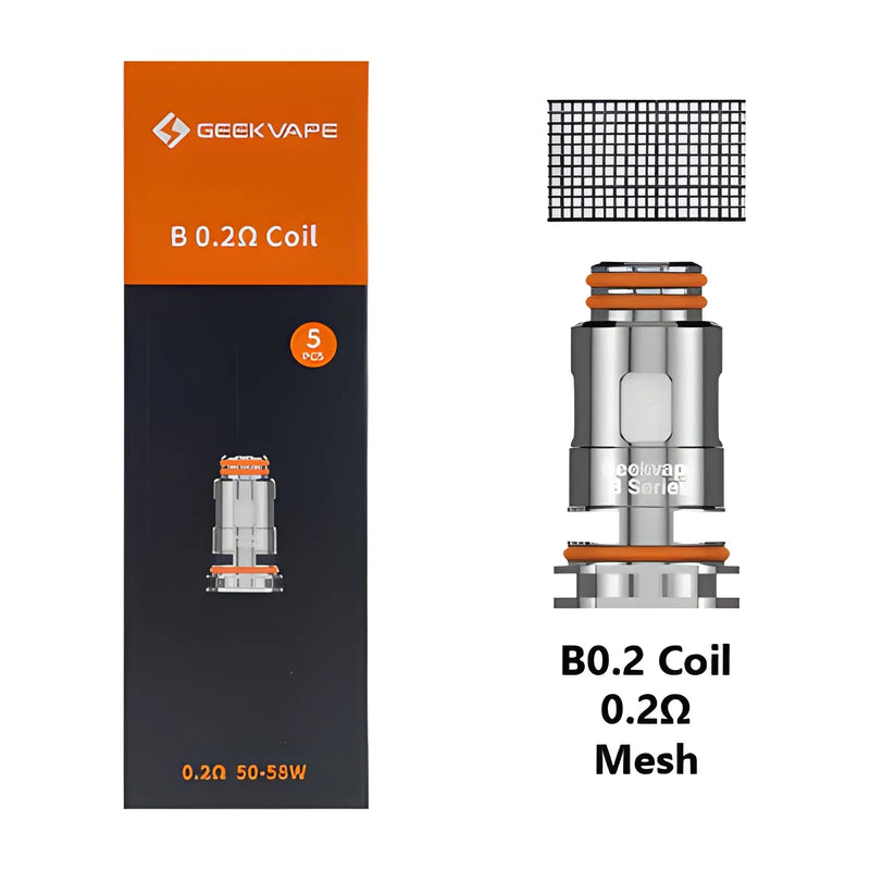 GeekVape Aegis Boost Coils (5-Pack) B0.2 ohm with packaging