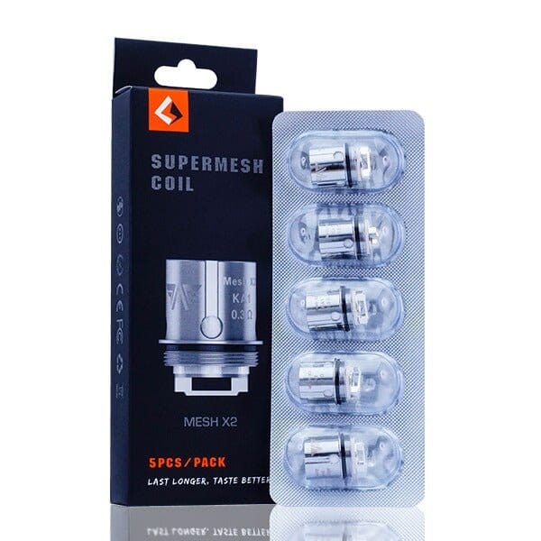 GeekVape Super Mesh & IM Replacement Coils (Pack of 5) Mesh X2 0.3ohm  with packaging