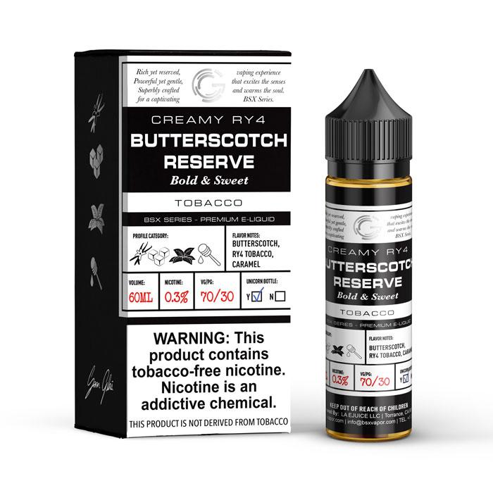 Butterscotch Reserve by Glas BSX TFN 60ml with packaging