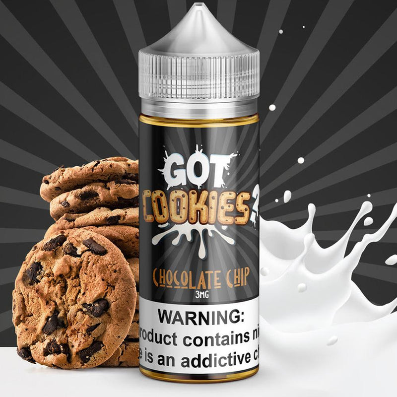 GOT COOKIES | Chocolate Chip 100ML eLiquid bottle with background