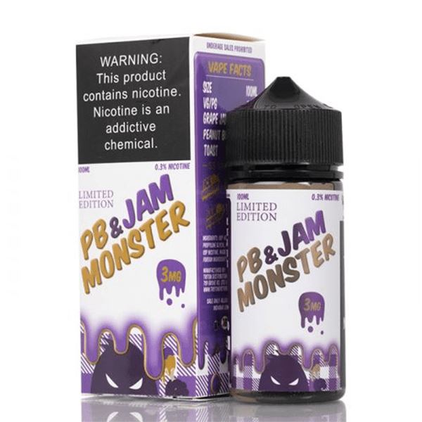 Grape PB&J by Jam Monster E-Liquid with packaging
