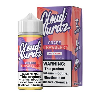 Grape Strawberry by Cloud Nurdz TFN E-Liquid with Packaging