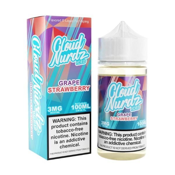 Grape Strawberry Iced by Cloud Nurdz Series 100mL with packaging