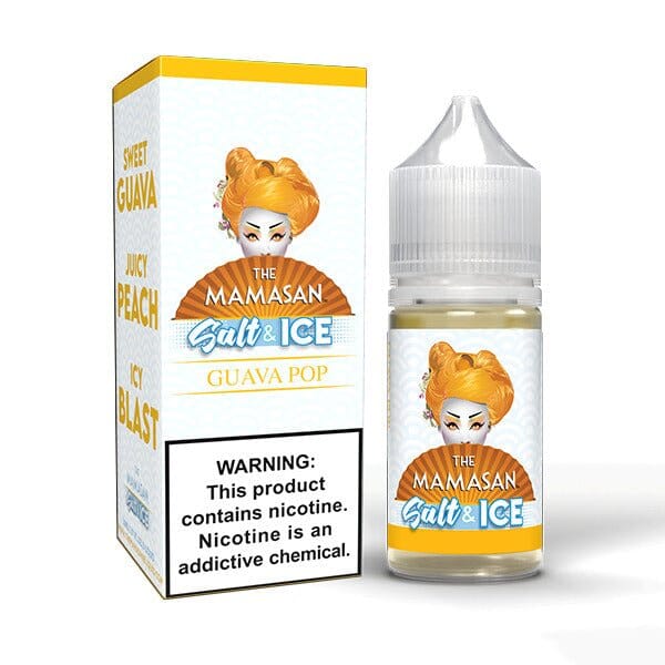 Guava Pop Ice (Guava Peach Ice) by The Mamasan Salt 30ML with packaging