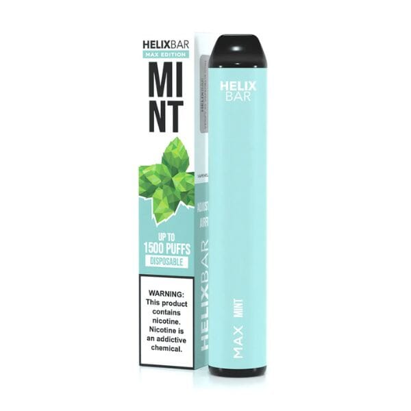 HelixBar Max Disposable E-Cigs | 1500 Puffs mint with packaging