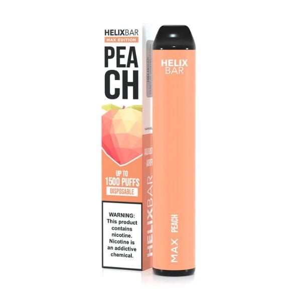 HelixBar Max Disposable E-Cigs | 1500 Puffs peach with packaging