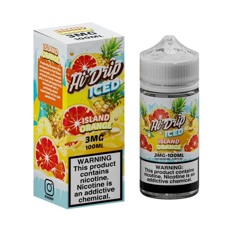 Iced Blood Orange Pineapple by Hi-Drip E-Juice 100ml with packaging