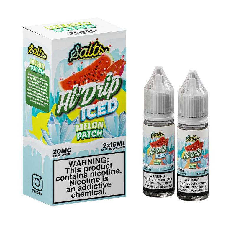 Iced Melon Patch by Hi Drip Salts 30ml with packaging