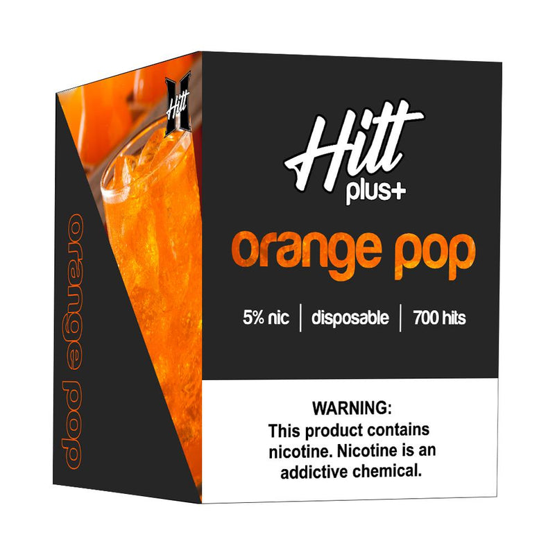 HITT | PLUS Disposable E-Cigs - Individual orange pop packaging