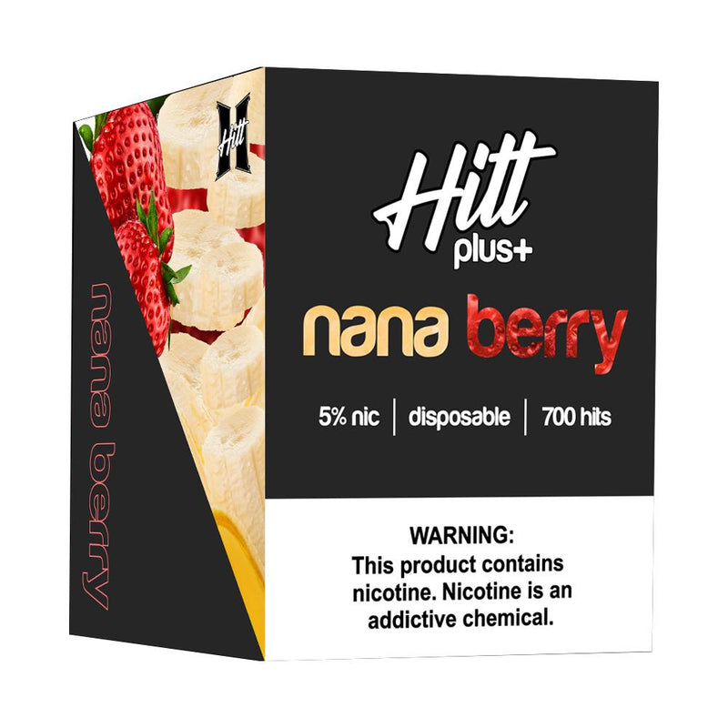 HITT | PLUS Disposable E-Cigs - Individual nana berry packaging