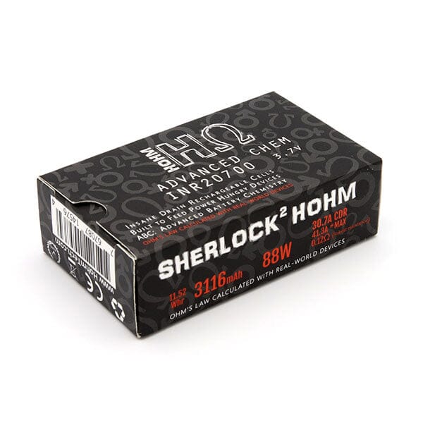 Hohm Tech Sherlock2 20700 41.3A 3116mAh 2-Pack packaging
