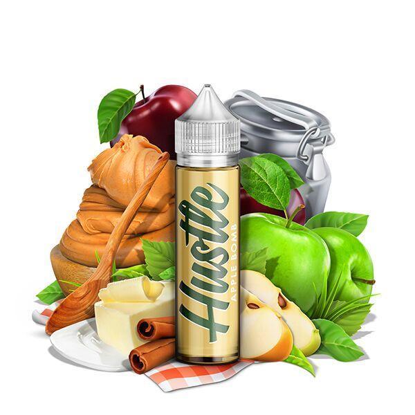 Apple Bomb Hustle by Humble Juice Co. 60ml bottle with background