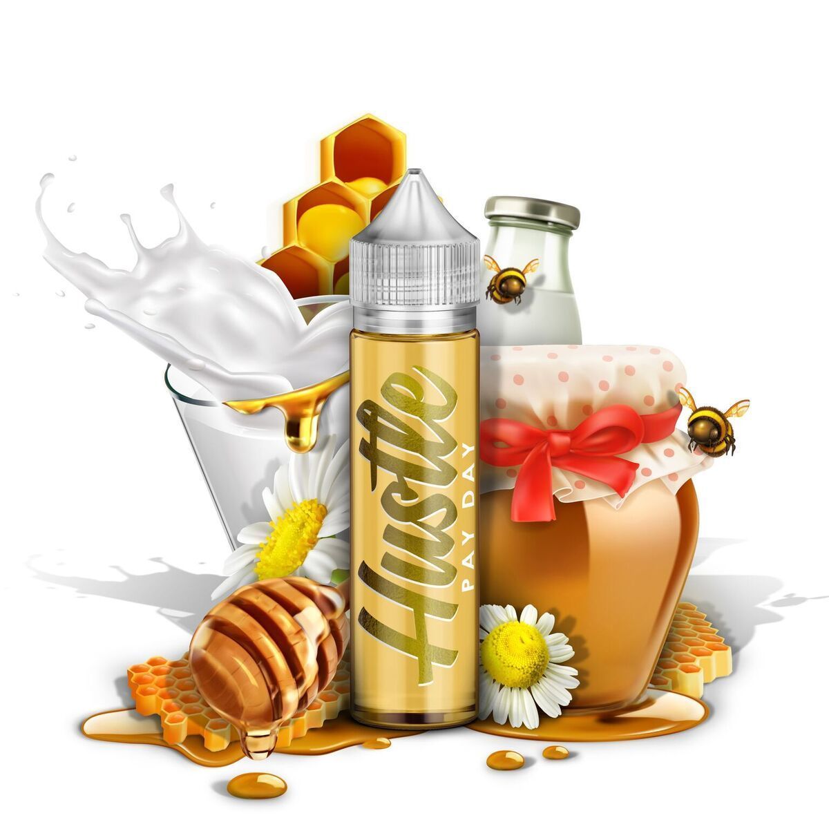 Pay Day Hustle by Humble Juice Co. 60ml bottle with background