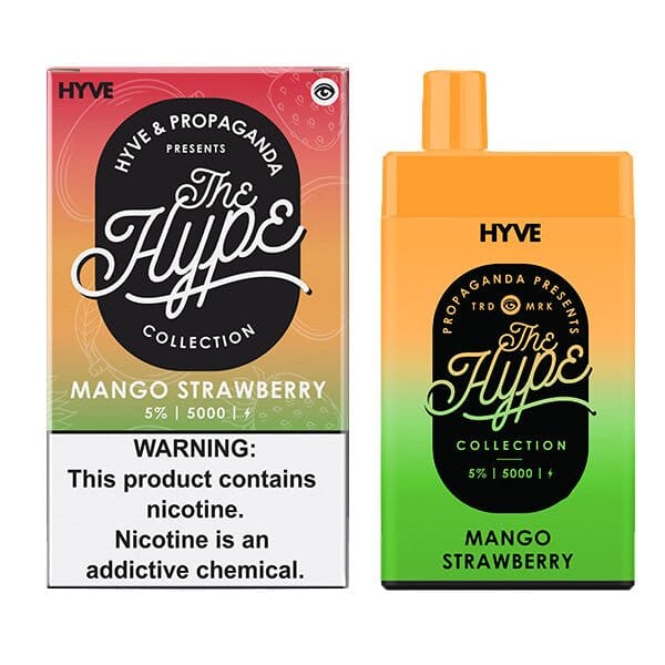 Hype Disposable 5000 Puffs 12mL 5% mango strawberry with packaging