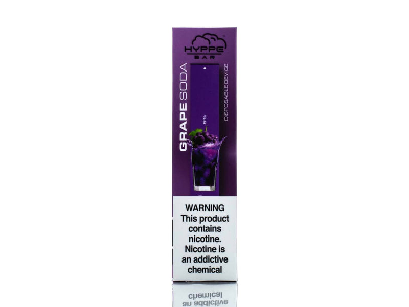 HYPPE BAR Disposable Device - 300 Puffs grape soda packaging