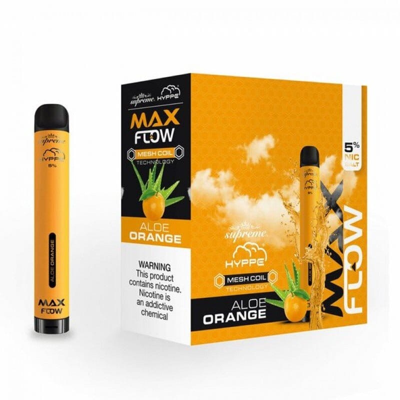 Hyppe Max Flow Mesh Disposable | 2000 Puffs | 6mL aloe orange with packaging