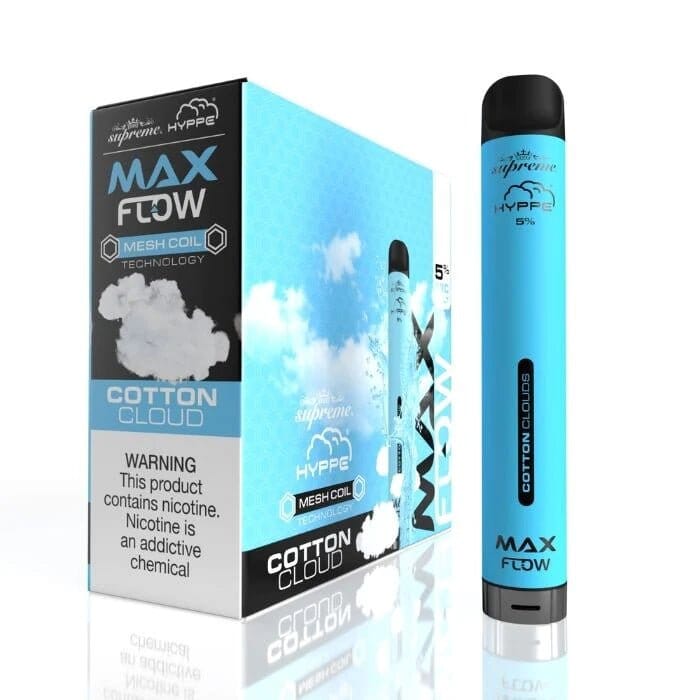 Hyppe Max Flow Mesh Disposable | 2000 Puffs | 6mL cotton cloud with packaging