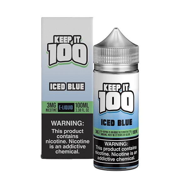 Iced Blue by Keep It 100 Synthetic 100ml with packaging