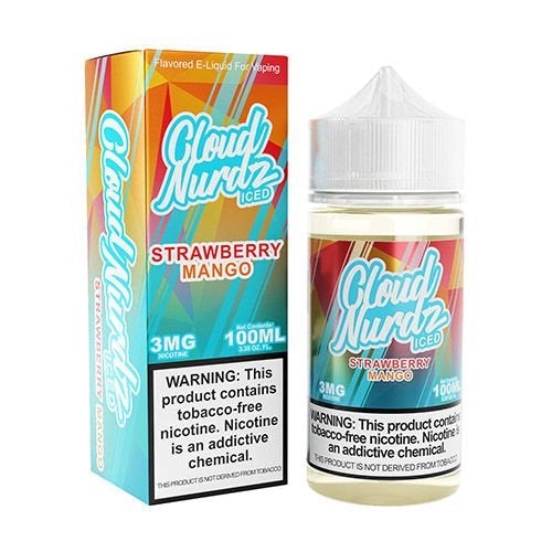 Iced Strawberry Mango by Cloud Nurdz TFN 100ml with packaging