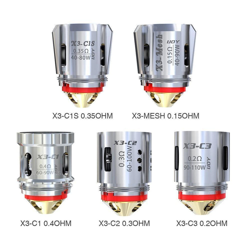 iJoy Captain X3 Replacement Coils (Pack of 3) | For the Diamond and Avenger Kit Group Photo