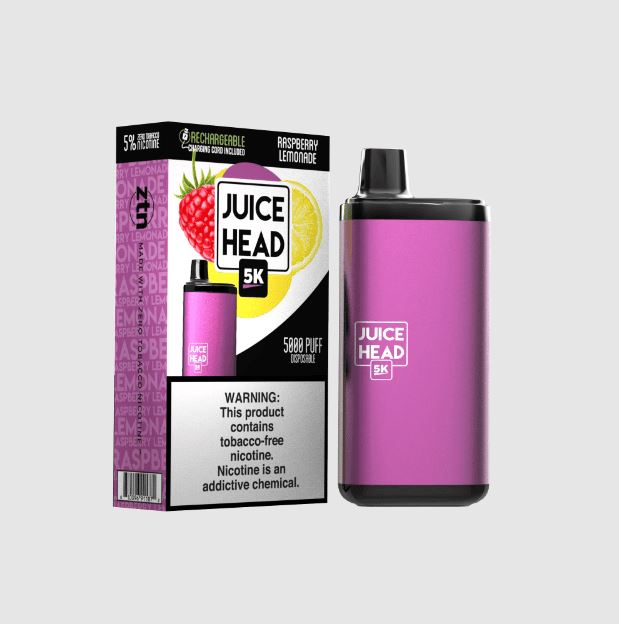 Juice Head 5K Disposable 14mL 50mg raspberry lemonade with packaging