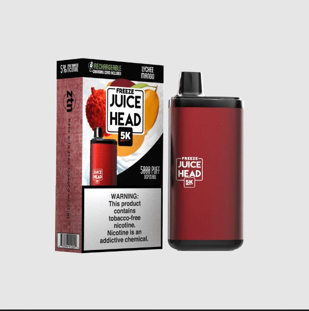 Juice Head 5K Disposable 14mL 50mg lychee mango freeze with packaging
