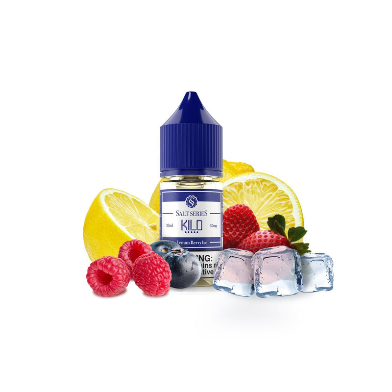 KILO SALT SERIES | Lemon Berry Ice 30ML eLiquid bottle with background