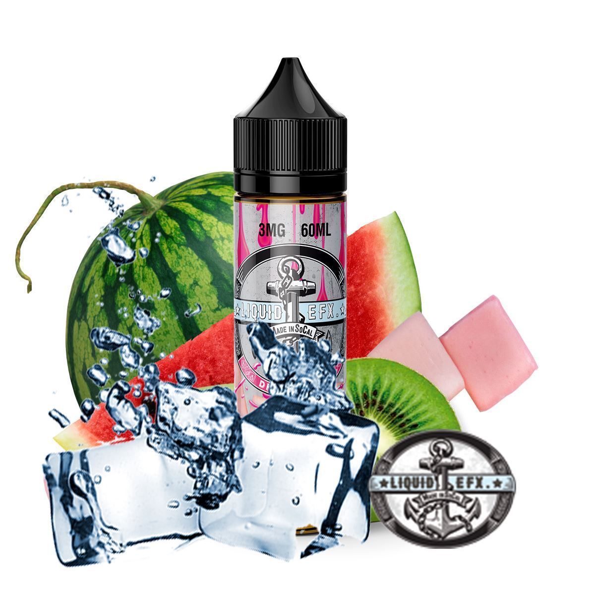 LIQUID EFX | Drip Diver Ice 60ML eLiquid bottle with background