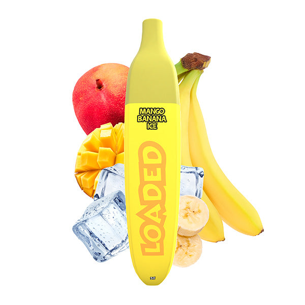 Loaded Banana TFN Disposable | 2500 Puffs | 5mL - Mango Banana Ice with background