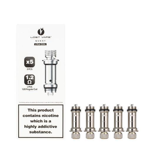 Lost Vape Lyra Replacement Coils (Pack of 5) 1.2 ohm with packaging