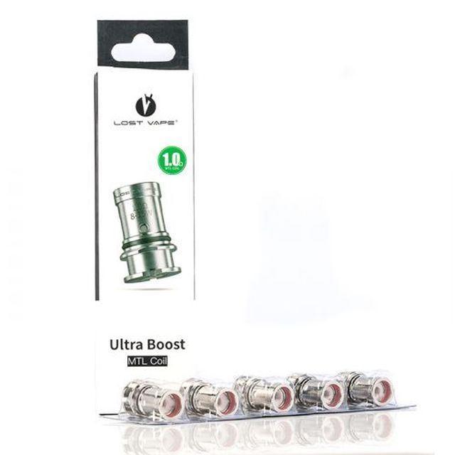 Lost Vape Ultra Boost Coils (5-Pack) - 1.0ohm Mtl coil with packaging
