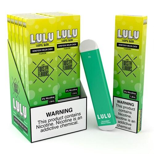 LULU | Disposables 5% Nicotine (Individual) honeydew melon chew with packaging