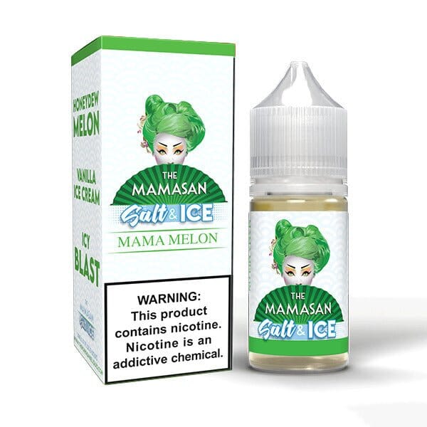 Mama Melon Ice (Honeydew Melon Ice) by The Mamasan Salt 30ML with packaging