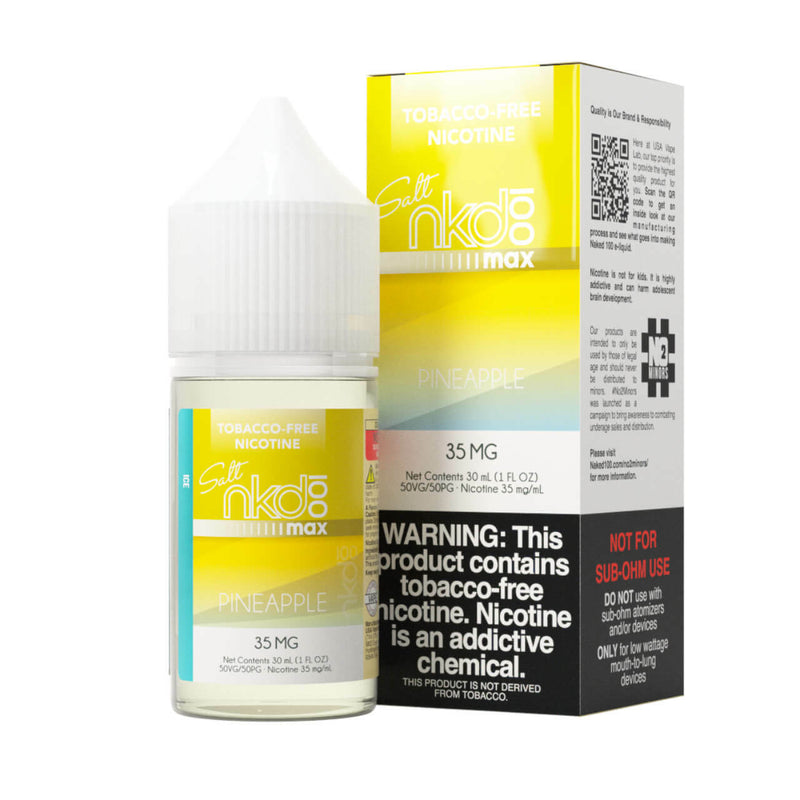 Max Pineapple Ice by Naked Max 30ml with packaging