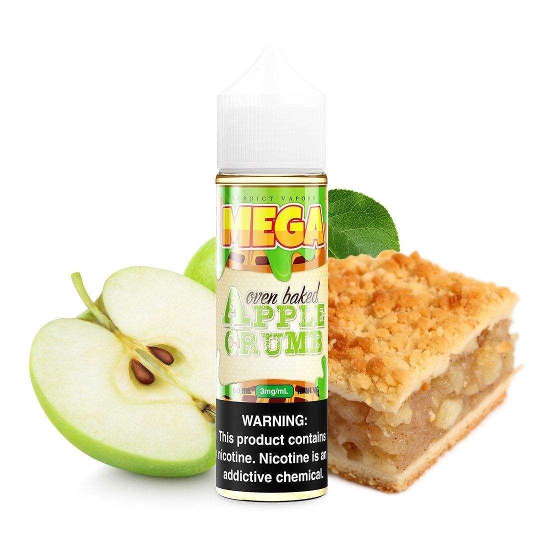 MEGA | Apple Crumb 60ML eLiquid bottle with background