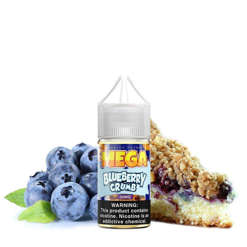 Blueberry Crumb by MEGA Salt 30ml with background