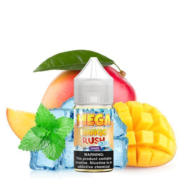  Mango Rush Ice by MEGA Salt 30ml bottle with background