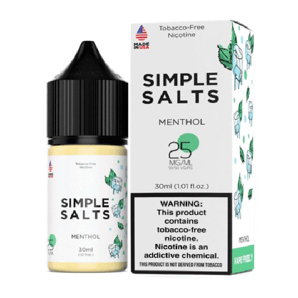 Menthol by Simple Salts E-Liquid with Packaging