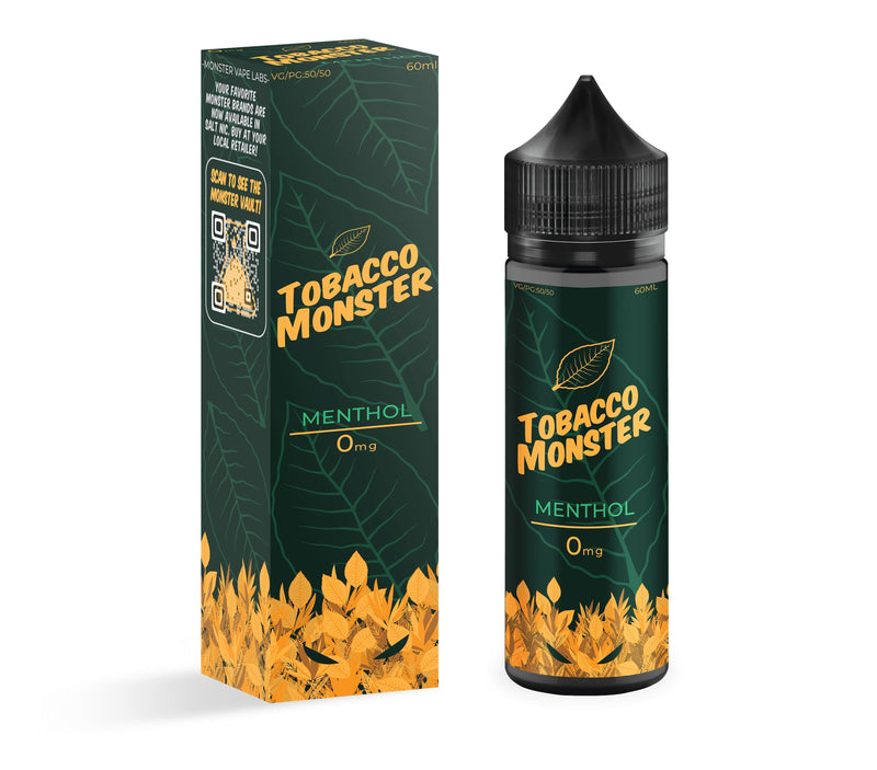 Menthol by Tobacco Monster E-Liquid with packaging