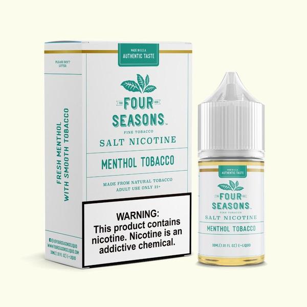 Menthol Tobacco by Four Seasons Salts E-Liquid with packaging