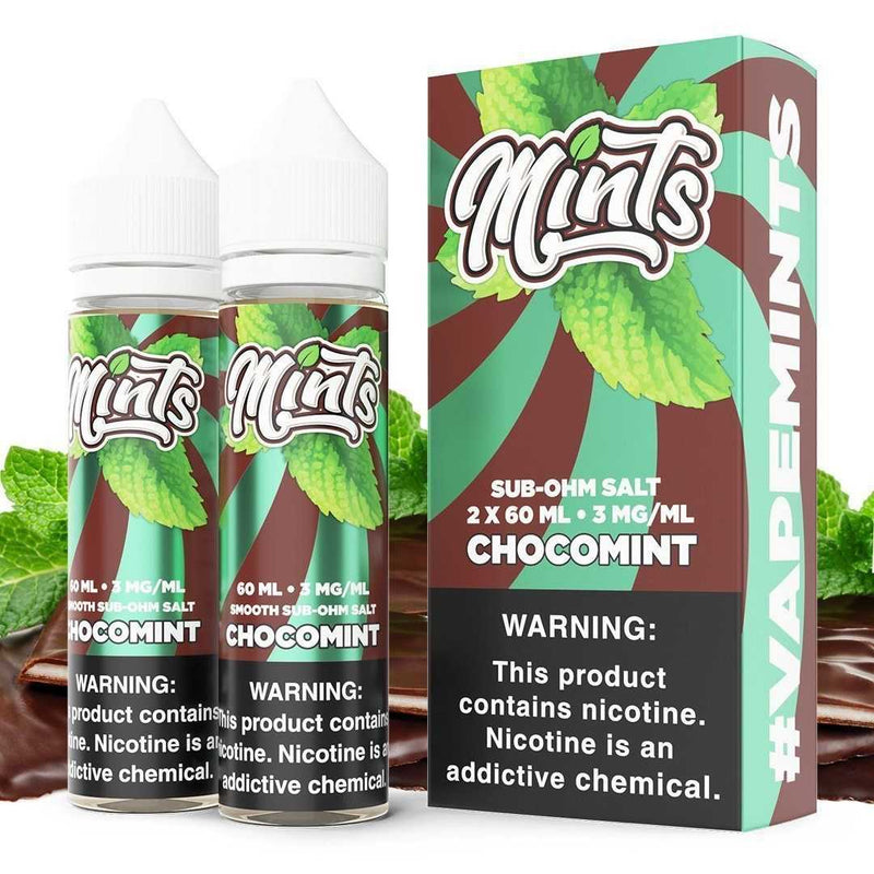  Chocomint by MINTS SUB OHM SALT SERIES E-Liquid 2X 60ML with packaging